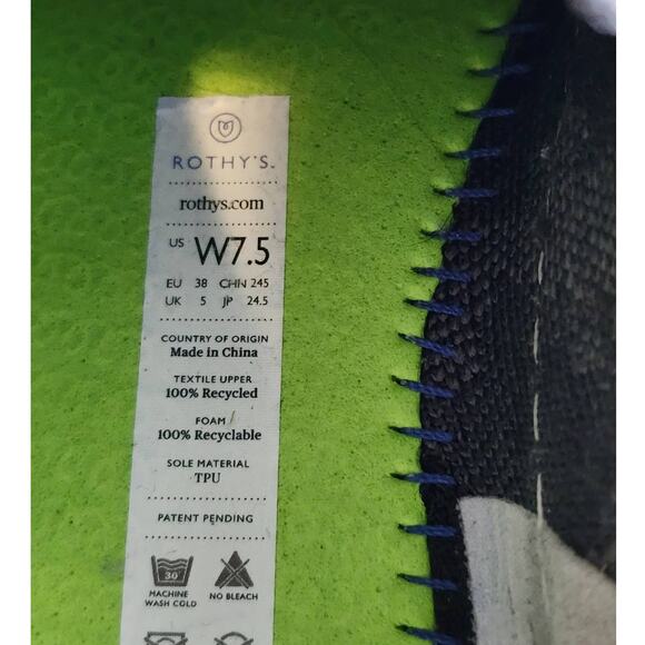 Rothy's Gray Camo Sneakers Slip On Size 7.5 - Picture 7 of 8